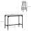 5 Piece Bar Table Set with 4 Stools Industrial Style Compact 5