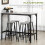 5 Piece Bar Table Set with 4 Stools Industrial Style Compact 7