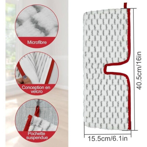 Pack of 3 Microfiber Refills for Spray Mops compatible with Vileda 1-2 Spraymax, Washable Microfiber Mop for Kitchen 1