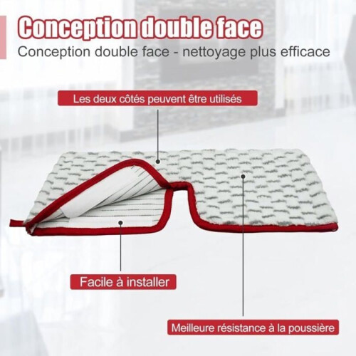 Pack of 3 Microfiber Refills for Spray Mops compatible with Vileda 1-2 Spraymax, Washable Microfiber Mop for Kitchen 2
