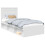 VidaXL vidaXL Bed Frame with Headboard White 75 x 190 cm Solid Pine Wood 3