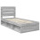 VidaXL vidaXL Bed Frame Grey Sonoma 75 x 190 cm Solid Pine Wood 4
