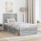 VidaXL vidaXL Bed Frame Grey Sonoma 75 x 190 cm Solid Pine Wood 3