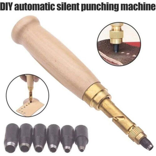 Automatic Leather Punching Tool, Screw Punch for Leather, Adjustable Screw Awl, Automatic Punch 1