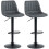 Set of 2 Retro Bar Stools with Footrest Height Adjustable 2