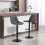 Set of 2 Retro Bar Stools with Footrest Height Adjustable 3