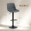 Set of 2 Retro Bar Stools with Footrest Height Adjustable 5