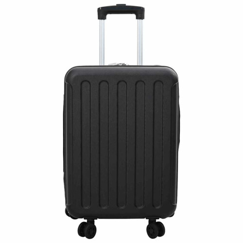 VidaXL vidaXL Suitcase Folding with Lock Black 34 x 23 x 55.5 cm ABS Plastic 1
