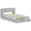 VidaXL vidaXL Bed Frame with Storage with Headboard Concrete Grey 90 x 190 cm 3