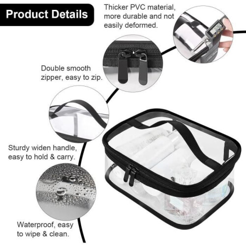Toiletry Bag - Not specified - Transparent - Waterproof - Waterproof - Carrying handle 2