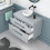 NES Home Wall Hung 800mm Matte Grey Vanity With Basin and Matte Grey Worktop 3