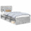 VidaXL vidaXL Bed Frame Concerte Grey 75 x 190 cm Solid Pine Wood 2