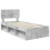 VidaXL vidaXL Bed Frame Concerte Grey 75 x 190 cm Solid Pine Wood 4