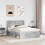 VidaXL vidaXL Bed Frame Concerte Grey 150 x 200 cm Solid Pine Wood 4