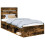 VidaXL vidaXL Bed Frame with Headboard Smoked Oak 75 x 190 cm Solid Pine Wood 2