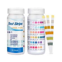 Vesitestipakkaus - ei määritelty - 6 yhdessä - 50 testiliuskaa - mittaa klooria, bromia, pH:ta