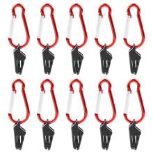 Winddichte Klammern mit rotem Karabinerverschluss (10er-Pack)