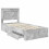 VidaXL vidaXL Bed Frame Concrete Grey and Silver 75 x 190 cm Engineered Wood 3