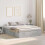 VidaXL vidaXL Storage Bed Frame Concrete Grey 150 x 200 cm Engineered Wood 1