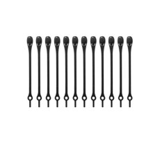 12 Stück No Tie Schnürsenkel Elastische Silikon Schnürsenkel Black
