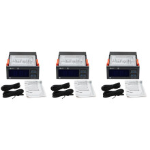 3X ETC-3000 Regulator Temperatury Lodówka Termostat Regulator Termoregulator NTC Podwójny Czujnik 220 V 40% Off