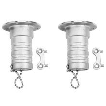 2 Pcs 38mm 1.5 Inch Marine Stainless Steel Boat Deck Fill/ Filler Port Gas Fuel Tank with Key Cap