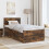 VidaXL vidaXL Bed Frame Smoked Oak 120 x 200 cm Engineered Wood 3