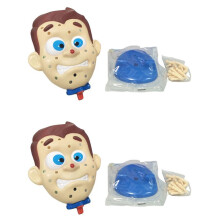 2X Juguetes Novedosos Simule el Juguete del Acné del ApretóN de la Forma la Cara Juego Mesa para Padres e Hijos Haciendo Estallar Espinillas Juegos