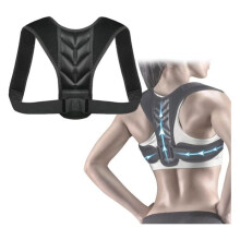 Ryhtiä korjaava, 68–91 cm säädettävä rintojen ja selän suoristusrauta pehmeästä ja hengittävästä materiaalista lihaksikkaan ryhdin