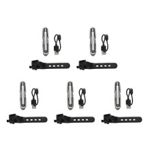 5X LED Bike Tail Light Red & USB Rechargeable Waterproof Super Bright Multipurpose Emergency Light