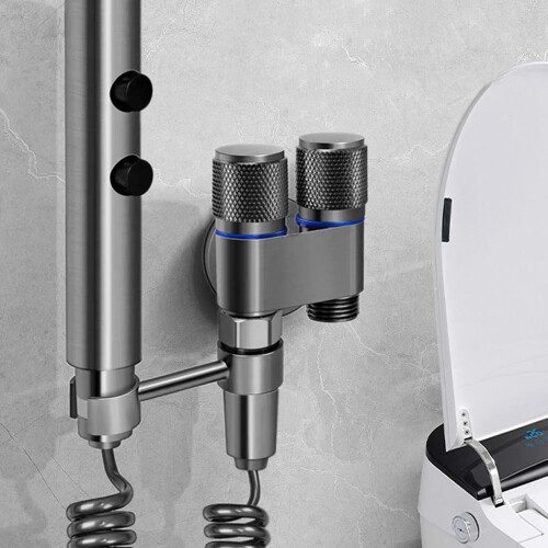 Spruzzatore per WC con aumento della pressione con supporto e due modalità Black 2