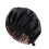Satin Sleep Cap for Women, Adjustable Double Layer Night Sleep Bonnet Black 2