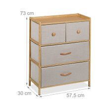 Comò di design a 4 cassetti per camera e soggiorno 73 x 57,5 x 30
