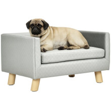 Sofá para perro diseño escandinavo cama suave cojín extraíble cómodo 64 x 45 x 36