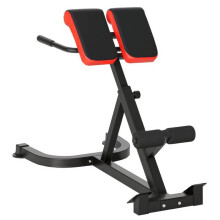 Kraftbänke - HELLOSHOP26 - 112 x 62 x 88 cm - 5 verstellbare Positionen - Belastung 120 kg - Rot/Schwarz