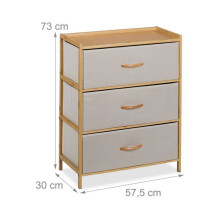 Comò a 3 cassetti design elegante soggiorno camera 73 x 57,5 x 30 cm