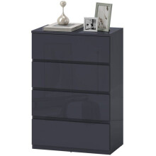Comò di stoccaggio 55 x 34 x 80 cm compatto con chiusura dolce stile moderno senza