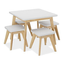 Moderne ronde salontafel voor kinderen 80 x 80 x 50 cm ergonomisch comfort in hout