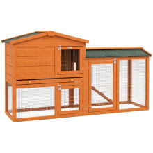 Gaiola para coelhos 150 x 45 x 85 cm, fácil de manter, com gaveta para dejetos, 2 níveis.