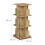 Bibliothèque étagère - HELLOSHOP26 - Bibliothèque rotative compacte moderne - Mécanisme rotatif - 3 compartiments - Bois clair 1