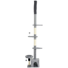 Albero per gatti da pavimento a soffitto 48 x 30 x 225-255 cm altezza regolabile