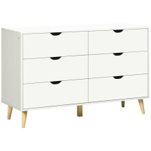 Comò 6 cassetti camera 120 x 40 x 76 cm cassetti spaziosi piano design scandinavo