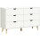 Comoda - HELLOSHOP26 - 6 gavetas - Design escandinavo - Branco - Antivertimento 1