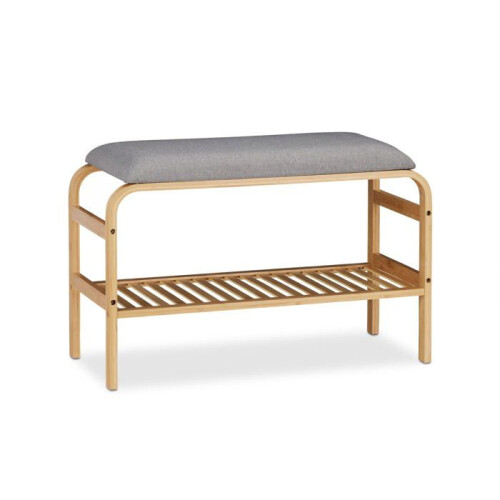 Banco de sapatos com assento acolchoado para 6 pares 46 x 69 x 30 cm