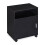 Caisson de bureau mobile - HELLOSHOP26 - 3 compartiments - Noir - Mélamine - 4 roulettes pivotantes 1