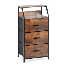 Comò stile industriale 3 cassetti contenitore decorativo soggiorno corridoio 80 x 40 x 90 cm