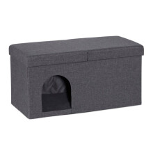 Banco plegable moderno con cueva integrada para animales 95 x 45 x 40 cm en