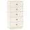 Commode - HELLOSHOP26 - 5 tiroirs - compacte et étroite - Crème/Beige - 47 x 29 x 95 cm 1