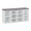 Bancs à chaussures - HELLOSHOP26 - 80 x 30 x 40 cm - Coussin d'assise - 10 compartiments - Finition blanche 1