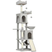 Albero per gatti - HELLOSHOP26 - Torre 177 cm - Multi-livelli - Pali in sisal - Base stabile